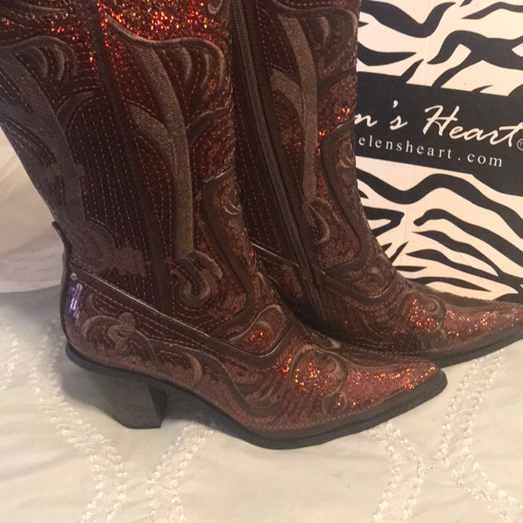 New Brown Cowboy Boots - Picture 4 of 5